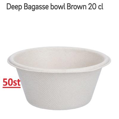 Deep Bagasse bowl Brown 20 cl